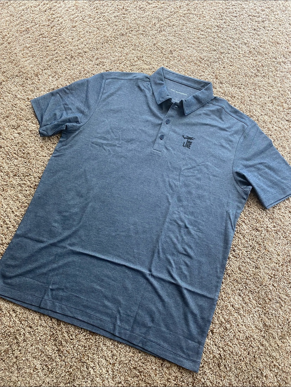 Nine Line Apparel Men’s Silicone Dropline Logo Polo (Blue)